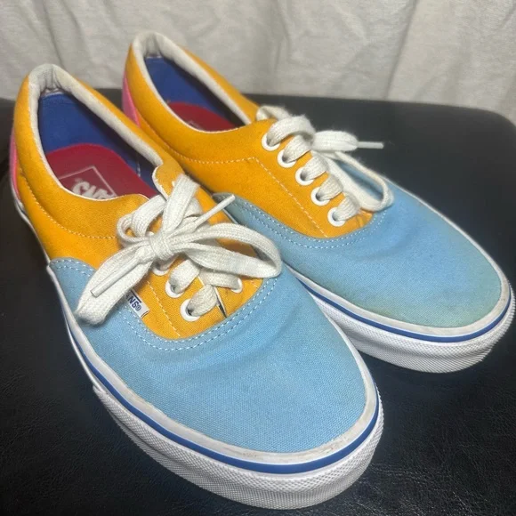 Vans Shoes Vans Colorful Canvas Sneakers Orange Blue Pink - Main Image